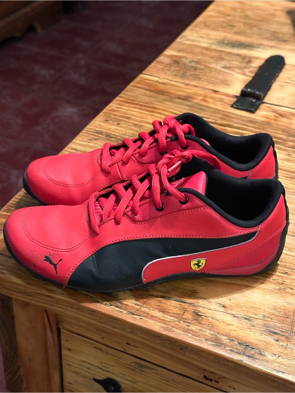 Puma Kids Red and Black Motorsport Sneakers - Picture 1 of 6
